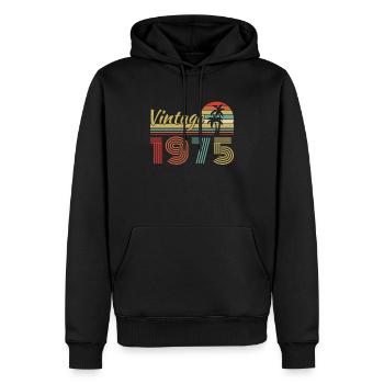 1975 Vintage Retro Geburtstagsgeschenk - Männer Premium Bio Hoodie - Schwarz - Vorne - Nico (187cm)