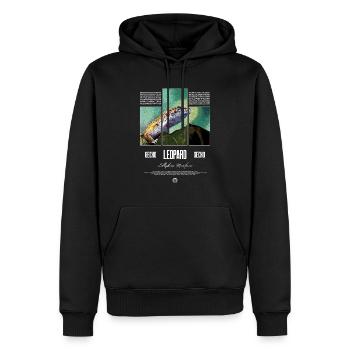 Leopard Gecko Krybdyrvogter Streetwear - Herre Premium økologisk hoodie - sort - Foran - Nico (187cm)