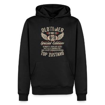 Oldtimer Baujahr 1950 Jahrgang Geburtstag Geschenk - Männer Premium Bio Hoodie - Schwarz - Vorne - Nico (187cm)