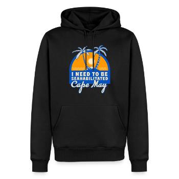 I Need To Be Seahabilitated Cape May Summer - Men’s Premium Organic Hoodie - black - Front - Nico (187cm)