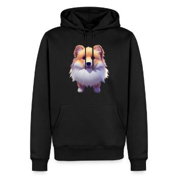 Shiba Inu Dog - Shiba Inu - Men’s Premium Organic Hoodie - black - Front - Nico (187cm)