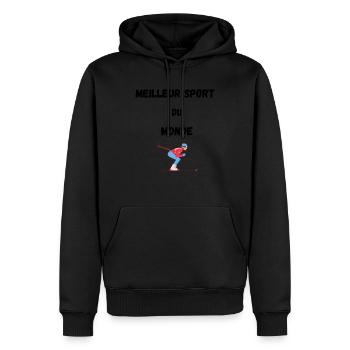 Best sport - Sweat à capuche Premium bio Homme - noir - Devant - Nico (187cm)