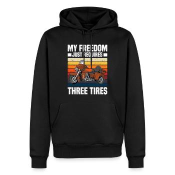 Trike Motorrad Motorradfahrer Triker Trikes Biker - Männer Premium Bio Hoodie - Schwarz - Vorne - Nico (187cm)
