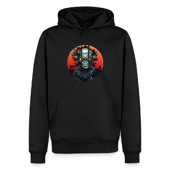 Robot - Sweat à capuche Premium bio Homme - noir - Devant - Nico (187cm)