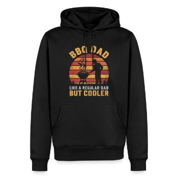 BBQ Dad Like A Regular Dad But Cooler - Men’s Premium Organic Hoodie - black - Front - Nico (187cm)