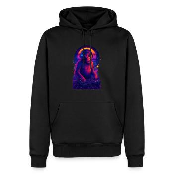 Rave DJ Affe - Männer Premium Bio Hoodie - Schwarz - Vorne - Nico (187cm)