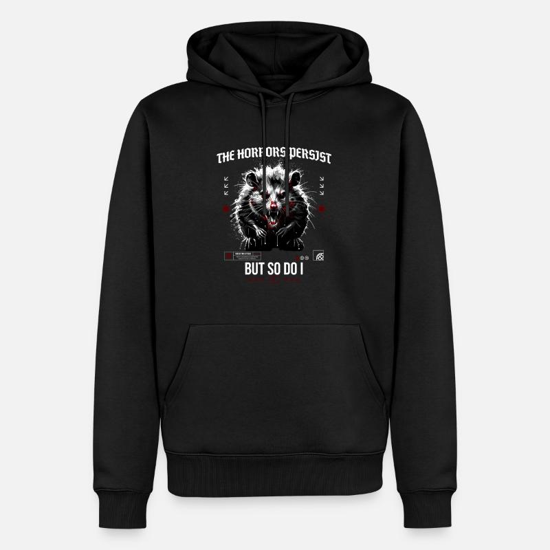 Dicton d’horreur opossum - Sweat à capuche Premium bio Homme - noir