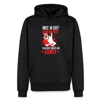 Tennis Tennisspieler Tennisspielerin Tennisverein - Männer Premium Bio Hoodie - Schwarz - Vorne - Nico (187cm)