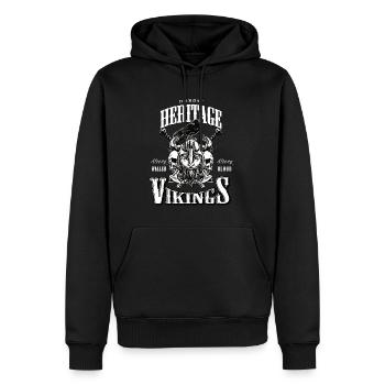 Wikinger Odin Thor Viking Nordische Mythologie - Männer Premium Bio Hoodie - Schwarz - Vorne - Nico (187cm)