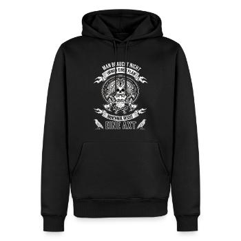 Wikinger Krieger Nordmann Axt Legendärer Wikinger - Männer Premium Bio Hoodie - Schwarz - Vorne - Nico (187cm)