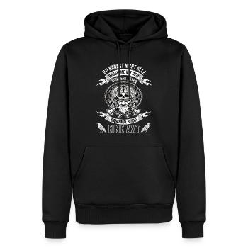 Wikinger Krieger Nordmann Nordische Mythologie Axt - Männer Premium Bio Hoodie - Schwarz - Vorne - Nico (187cm)