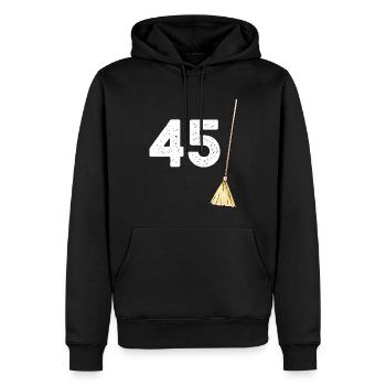 Geburtstag 45 Besen Geschenk Papa Mama - Männer Premium Bio Hoodie - Schwarz - Vorne - Nico (187cm)