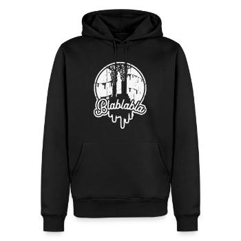 Blabla - Sweat à capuche Premium bio Homme - noir - Devant - Nico (187cm)