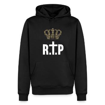 RIP Queen - Sweat à capuche Premium bio Homme - noir - Devant - Nico (187cm)