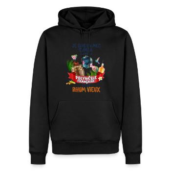 Französisch-Polynesien Kolibri Rum - Männer Premium Bio Hoodie - Schwarz - Vorne - Nico (187cm)