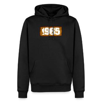 1965 - Männer Premium Bio Hoodie - Schwarz - Vorne - Nico (187cm)