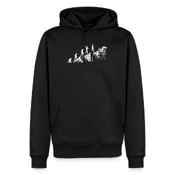 Fahrrad Evolution-Rennrad Fahrrad Evolution - Männer Premium Bio Hoodie - Schwarz - Vorne - Nico (187cm)