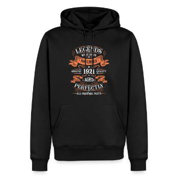 Legenden werden im November 1921 geboren Geschenk - Männer Premium Bio Hoodie - Schwarz - Vorne - Nico (187cm)