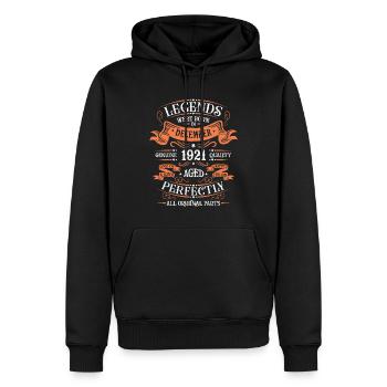 Legends Were Born In December 1921 Gift - Men’s Premium Organic Hoodie - black - Front - Nico (187cm)