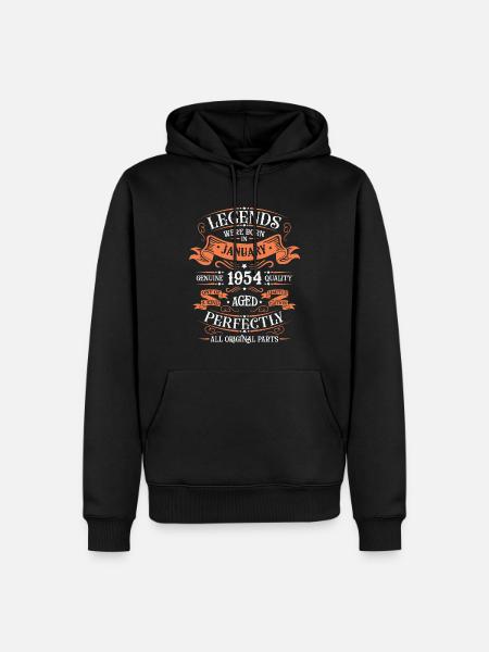The legends were born in January 1954 gift - Men’s Premium Organic Hoodie - black