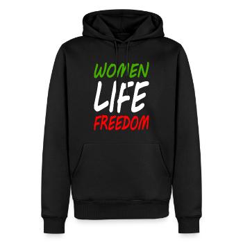 Women life freedom - Männer Premium Bio Hoodie - Schwarz - Vorne - Nico (187cm)