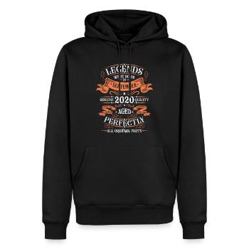 September 2020 Originelle Geschenkidee zum Geburtstag - Männer Premium Bio Hoodie - Schwarz - Vorne - Nico (187cm)