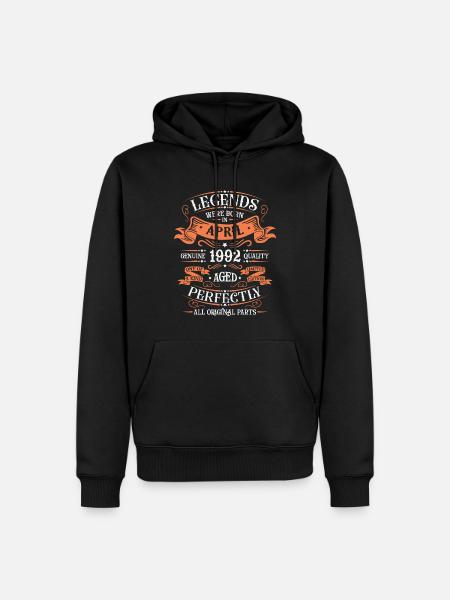 Born April 1992 - Men’s Premium Organic Hoodie - black