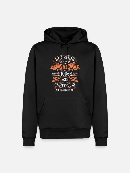June 1936 Birthday man - Men’s Premium Organic Hoodie - black