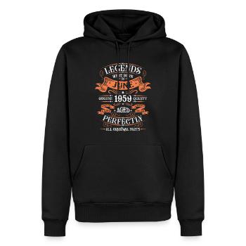 1959 June Limited Edition 64th Birthday Outfit - Men’s Premium Organic Hoodie - black - Front - Nico (187cm)