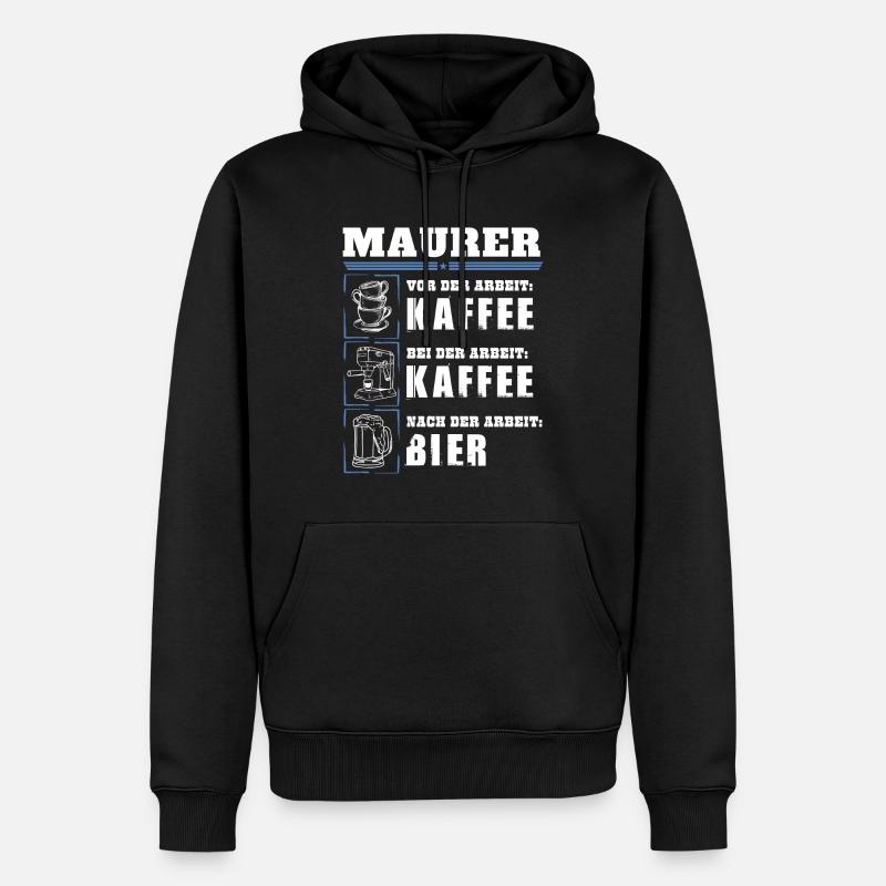 Mon quotidien de maçon - Sweat à capuche Premium bio Homme - noir
