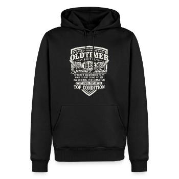 Oldtimer Baujahr 1955 Jahrgang Geburtstag Geschenk - Männer Premium Bio Hoodie - Schwarz - Vorne - Nico (187cm)