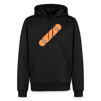 skateborad - Sweat à capuche Premium bio Homme - noir - Devant - Nico (187cm)