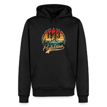 1993 Vintage Birthday Gift Idea Perfection - Sweat à capuche Premium bio Homme - noir - Devant - Nico (187cm)