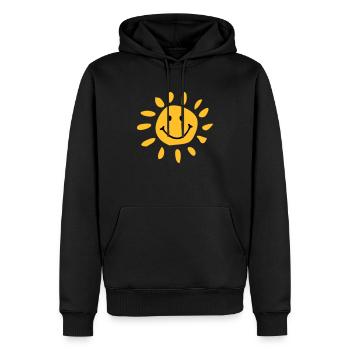 sun - Men’s Premium Organic Hoodie - black - Front - Nico (187cm)