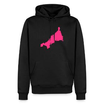 Cornwall UK County - Men’s Premium Organic Hoodie - black - Front - Nico (187cm)