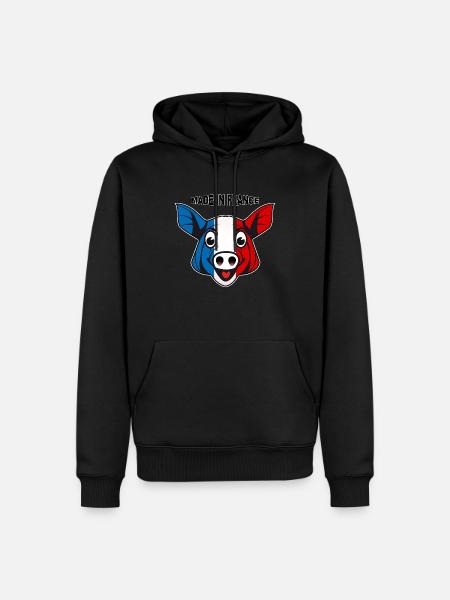 charcutier cochonnailles 03 - Sweat à capuche Premium bio Homme - noir