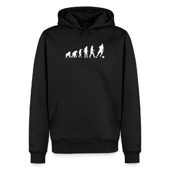 Footballer cadeau Evolution Football T-shirt - Sweat à capuche Premium bio Homme - noir - Devant - Nico (187cm)