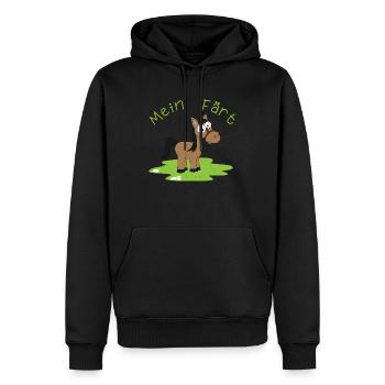 Mein Färt Pferd witziges Lustiges mit Pferden - Männer Premium Bio Hoodie - Schwarz - Vorne - Nico (187cm)