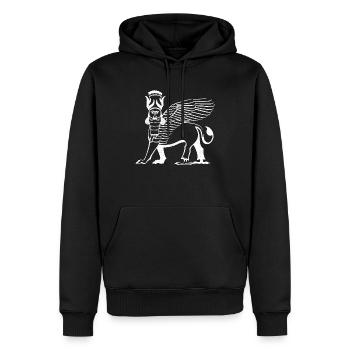 Lamassu Annunaki Mesopotamian mythology - Men’s Premium Organic Hoodie - black - Front - Nico (187cm)