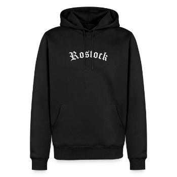 Rostock Heimat Rostocker Geschenk - Männer Premium Bio Hoodie - Schwarz - Vorne - Nico (187cm)