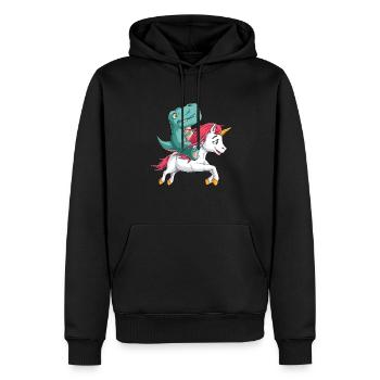 Bébé T Rex Licorne Dinosaure Mignon Garçon Cadeau - Sweat à capuche Premium bio Homme - noir - Devant - Nico (187cm)