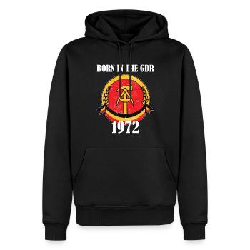 Anniversaire de la RDA 1972 Ossi Cadeau - Sweat à capuche Premium bio Homme - noir - Devant - Nico (187cm)