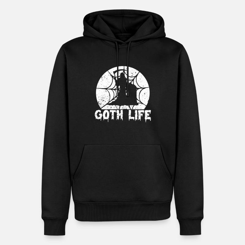 Gothic Goth life - Männer Premium Bio Hoodie - Schwarz