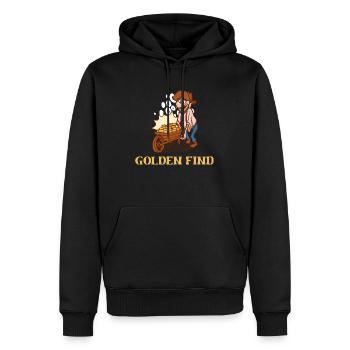Golden Find Gold Fund Goldgräber Goldmine Suche - Männer Premium Bio Hoodie - Schwarz - Vorne - Nico (187cm)