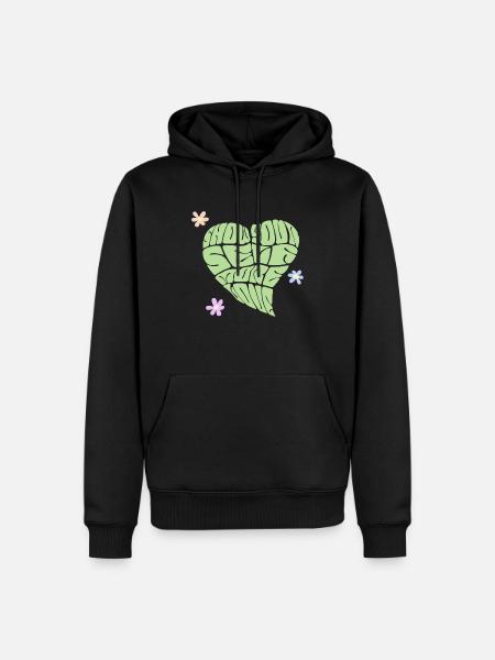 show yourself more love - Männer Premium Bio Hoodie - Schwarz