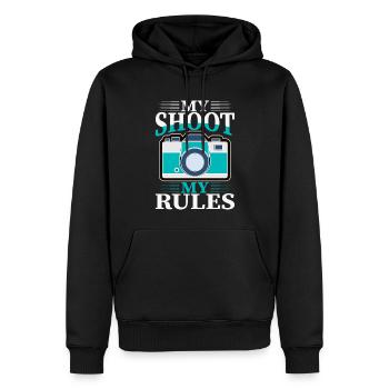 Photography Camera Lens My Shoot - Männer Premium Bio Hoodie - Schwarz - Vorne - Nico (187cm)