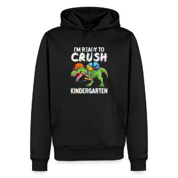 Ich bin bereit, Kindergarten Dinosaurier zurück zu zerquetschen - Männer Premium Bio Hoodie - Schwarz - Vorne - Nico (187cm)