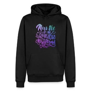Auntie Of The Birthday Mermaid Matching Family - Sweat à capuche Premium bio Homme - noir - Devant - Nico (187cm)