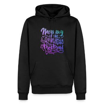 Mommy Of The Birthday Mermaid Matching Family - Sweat à capuche Premium bio Homme - noir - Devant - Nico (187cm)