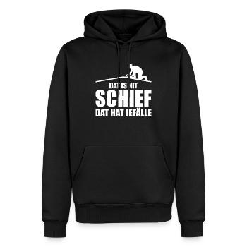 Dat Is Nit Schief Dat Hat Jefälle Geschenk - Männer Premium Bio Hoodie - Schwarz - Vorne - Nico (187cm)